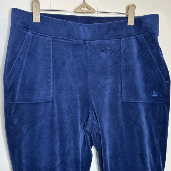 Juicy Couture Pants - Juicy Couture Royal Blue Velour Wide Leg Pants